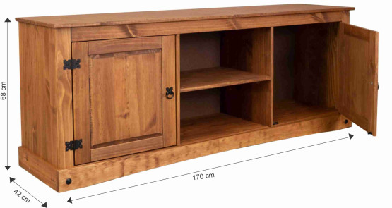 Rack 2 portas e 2 nichos 