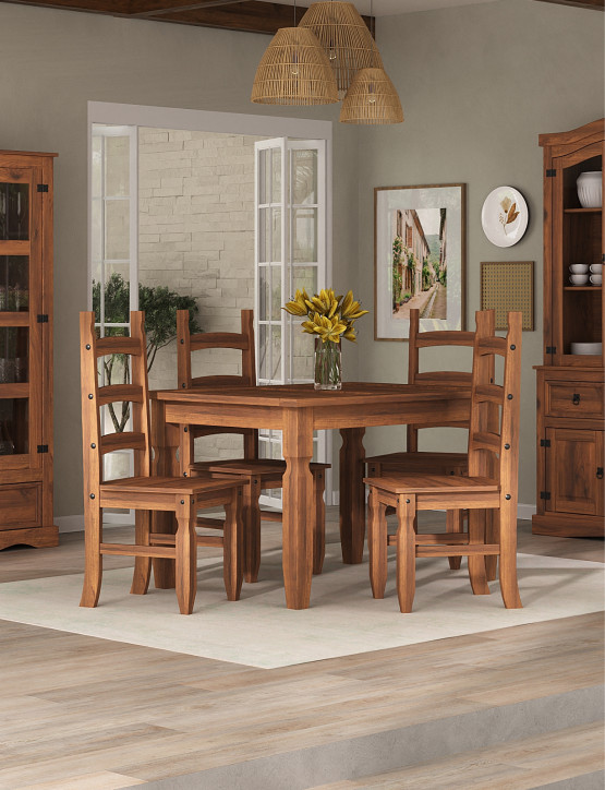 Mesa de jantar com 4 cadeiras 