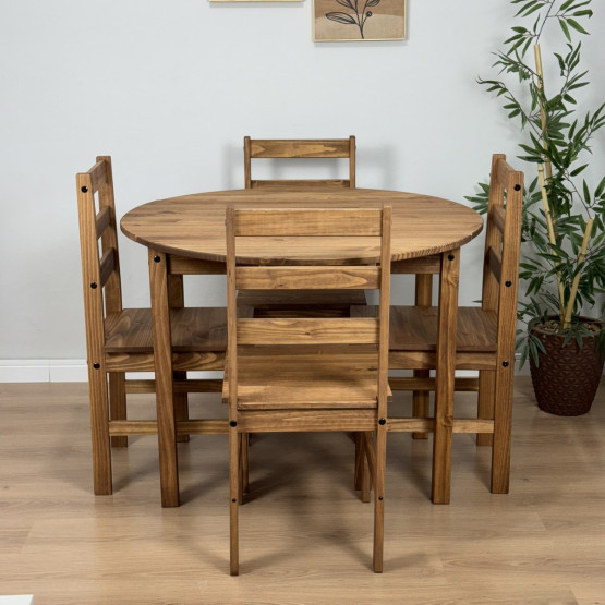 Mesa Redonda Dobrável com 4 cadeiras  