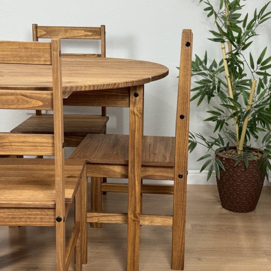 Mesa Redonda Dobrável com 4 cadeiras  